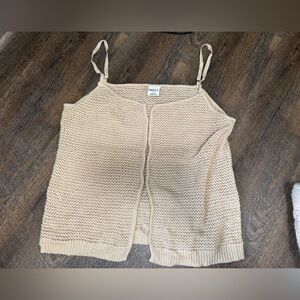 Neutral Crochet Tank Top with Adjustable Straps